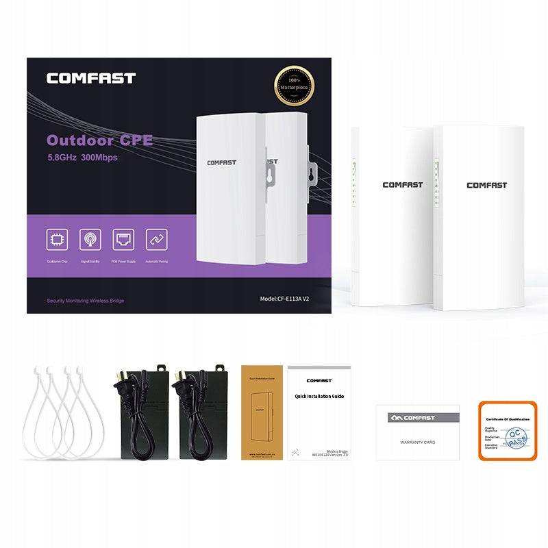 3KM Wireless Bridge Outdoor CPE Wifi Extender Access Point Router Bridge