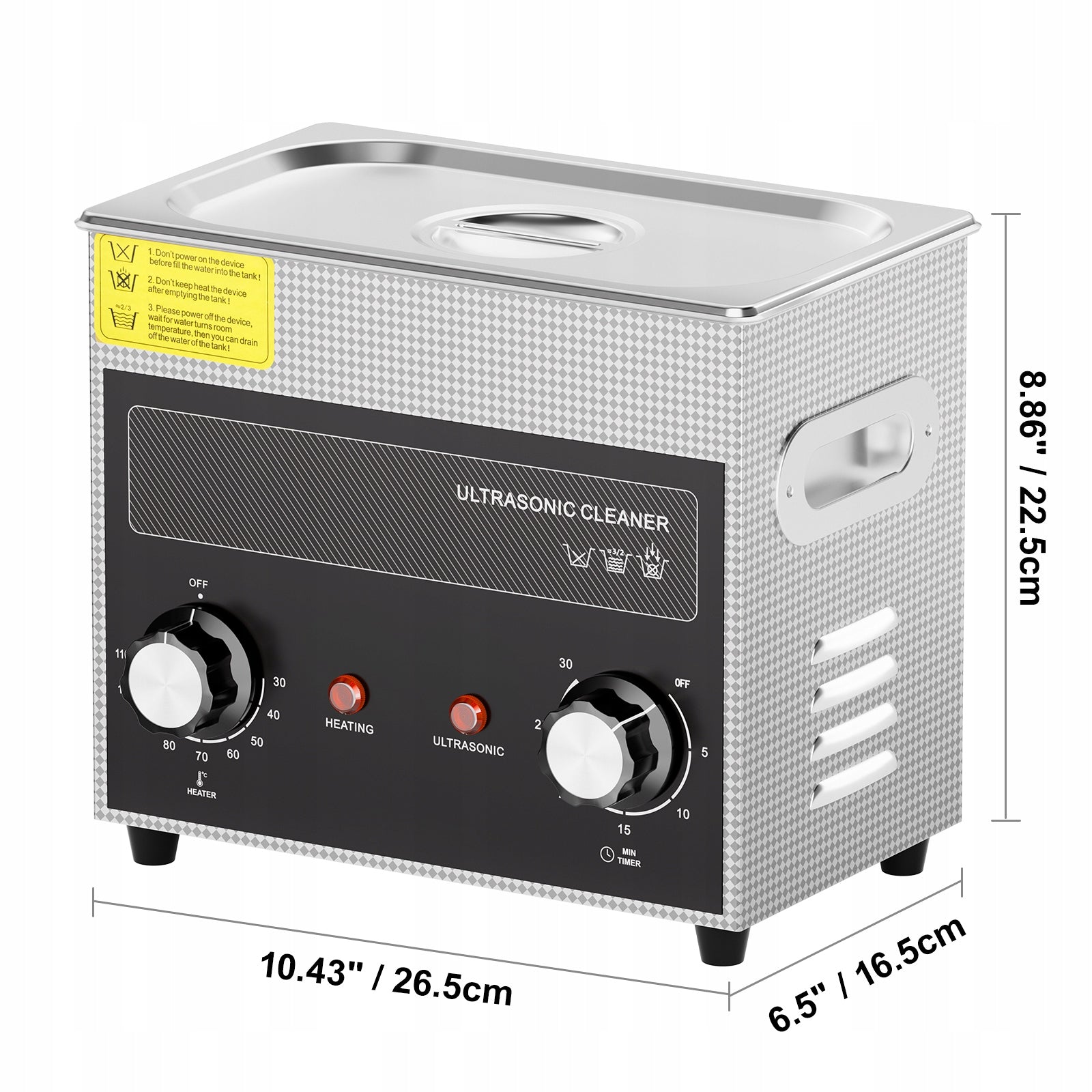 3L 120W Stainless Steel Ultrasonic Cleaner For Commercial Use Brand SucceBuy