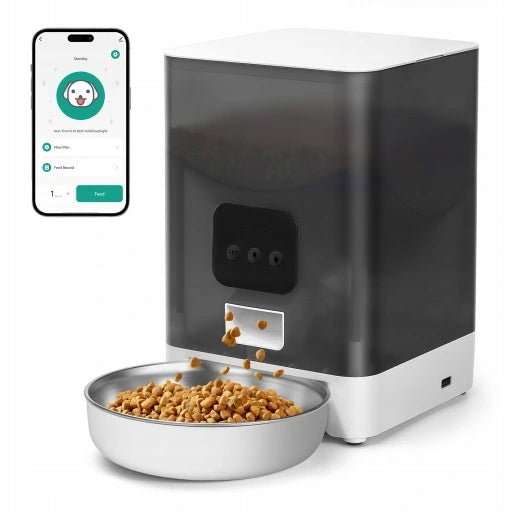 3L Automatic Cat Feeder Button Dry Food Dispenser with Timer