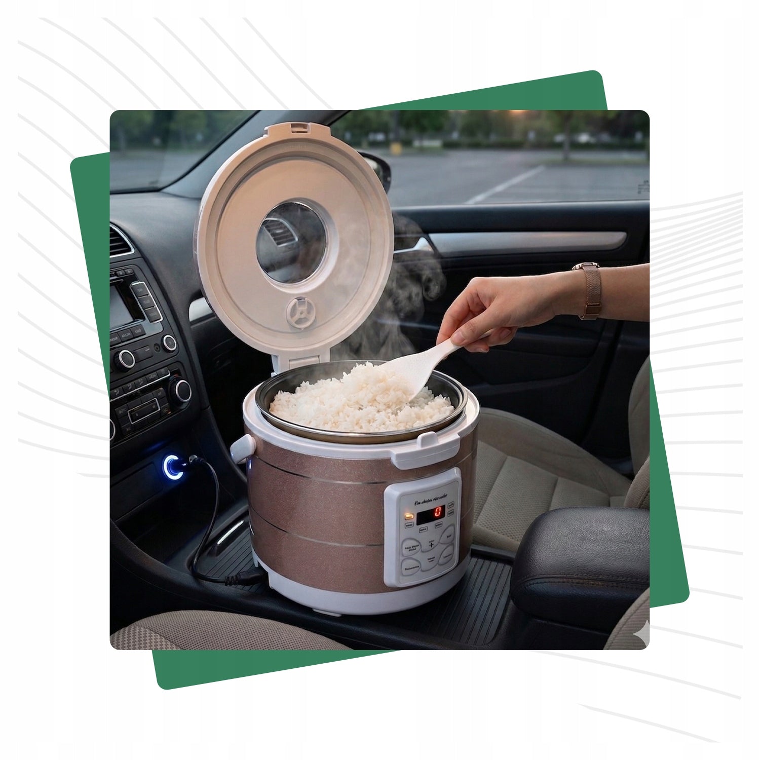 3L MULTICOOKER car RICE COOKER 12V 24V TIR bus LCD timer Manufacturer code Multicooker turystyczny  3L 12V 24V FuraGO