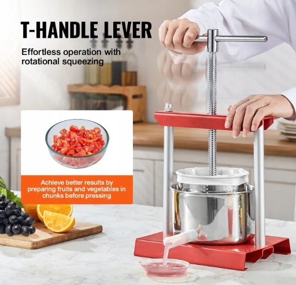 3L Stainless Steel Hand Press Juicer Brand no brand