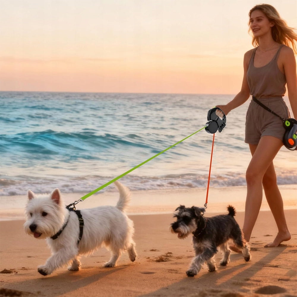 3M DOUBLE LEASH WITH LED LIGHTING AND COMFORTABLE HANDLE FOR SMALL DOGS Manufacturer code Wielofunkcyjna automatyczna