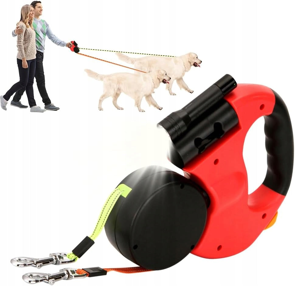 3M LED 360° TO 10KG AUTOMATIC DOUBLE LEASH