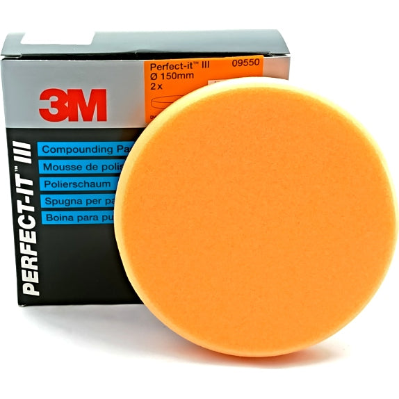 3M POLISHING SPONGE ORANGE 09550 WITH VELCRO 150mm 1 PIECE Manufacturer code 09550