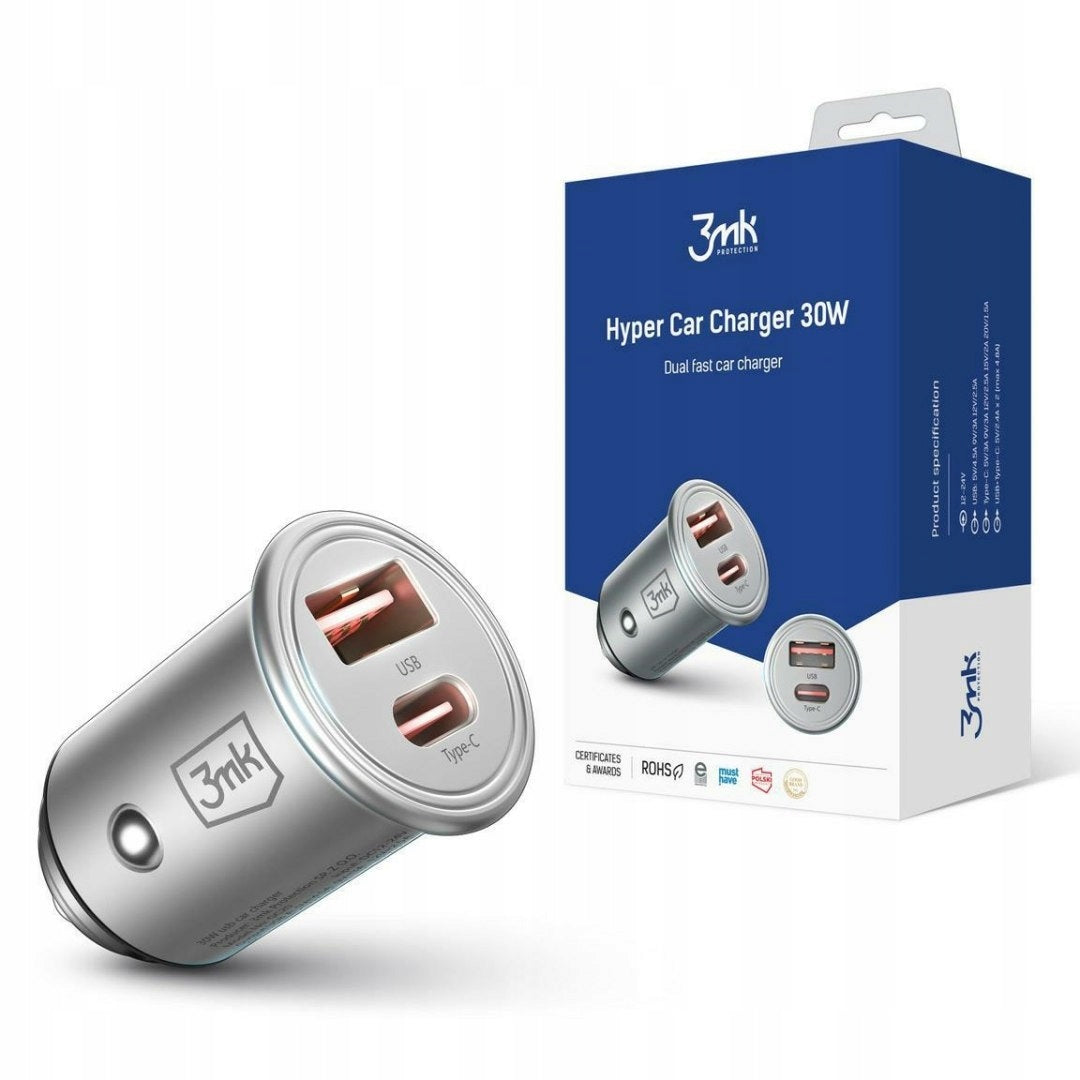 3MK HyperCar Charger 30W Power Delivery Car Charger 1xUSB-A