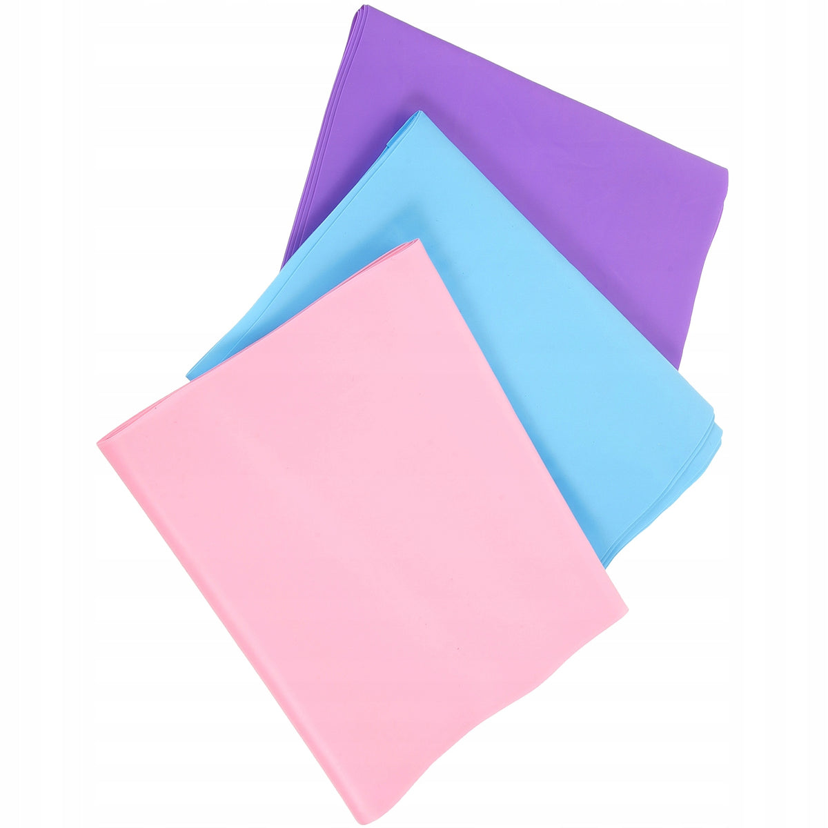 3PCS ASSORTED COLOR TPE RESISTANCE BAND SET FOR FULL-BODY WORKOUT