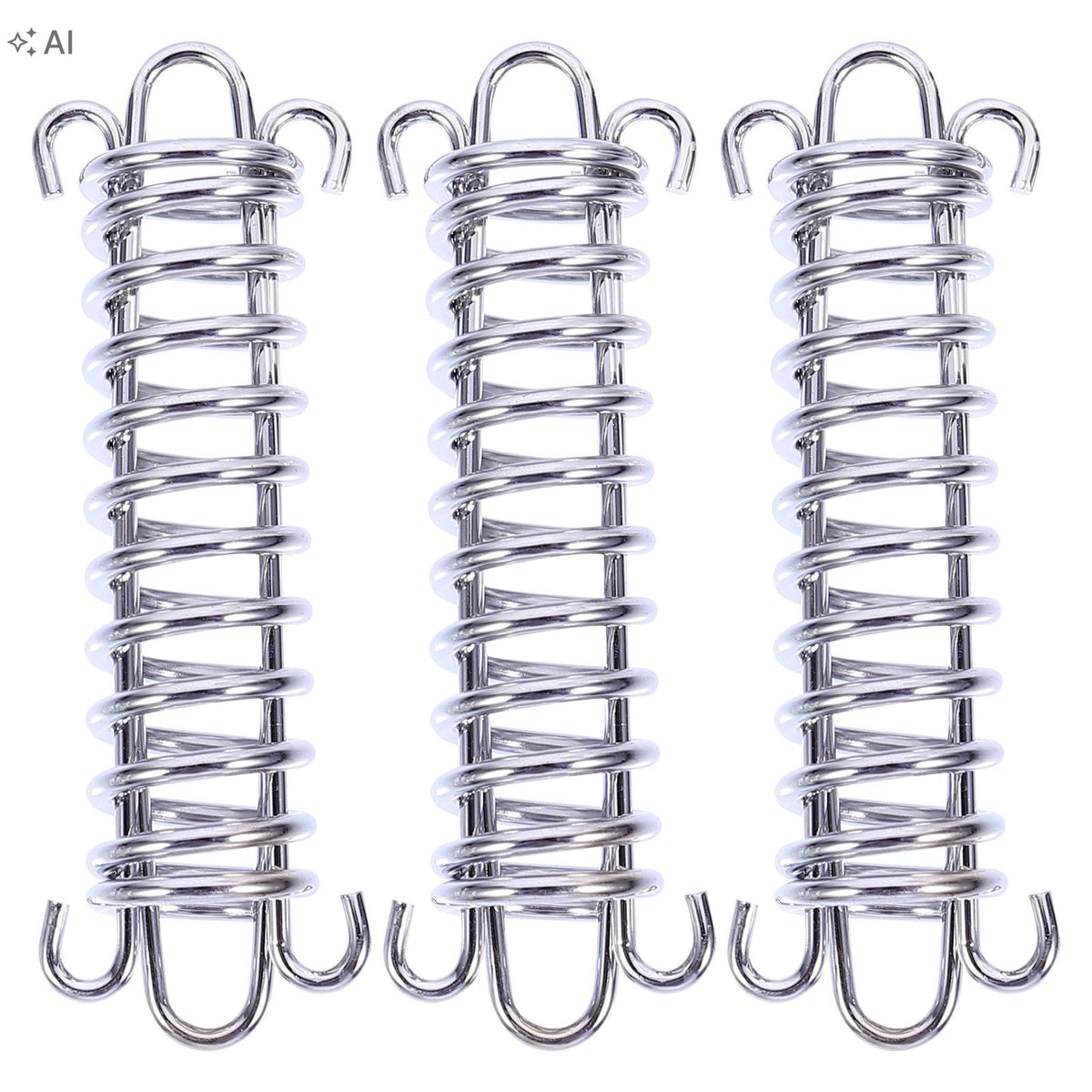 3PCS DURABLE SILVER TENT SPRING BUCKLES IDEAL FOR BEACH AND OUTDOOR