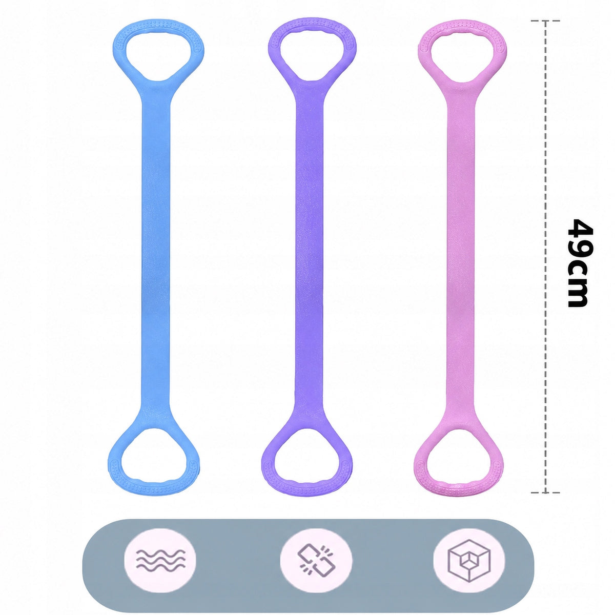 3PCS SHAPE EIGHT RESISTANCE BANDS FOR FITNESS FOR SHOULDER AND BACK TRAINING Packaging status original