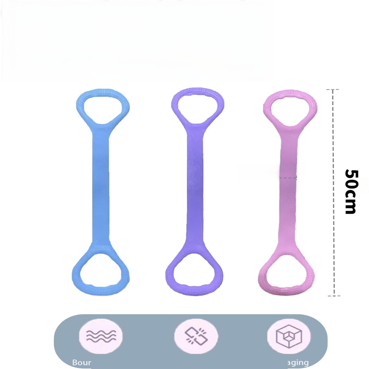 3PCS SILICONE FITNESS RESISTANCE BANDS FOR BACK AND SHOULDER TRAINING Packaging status original