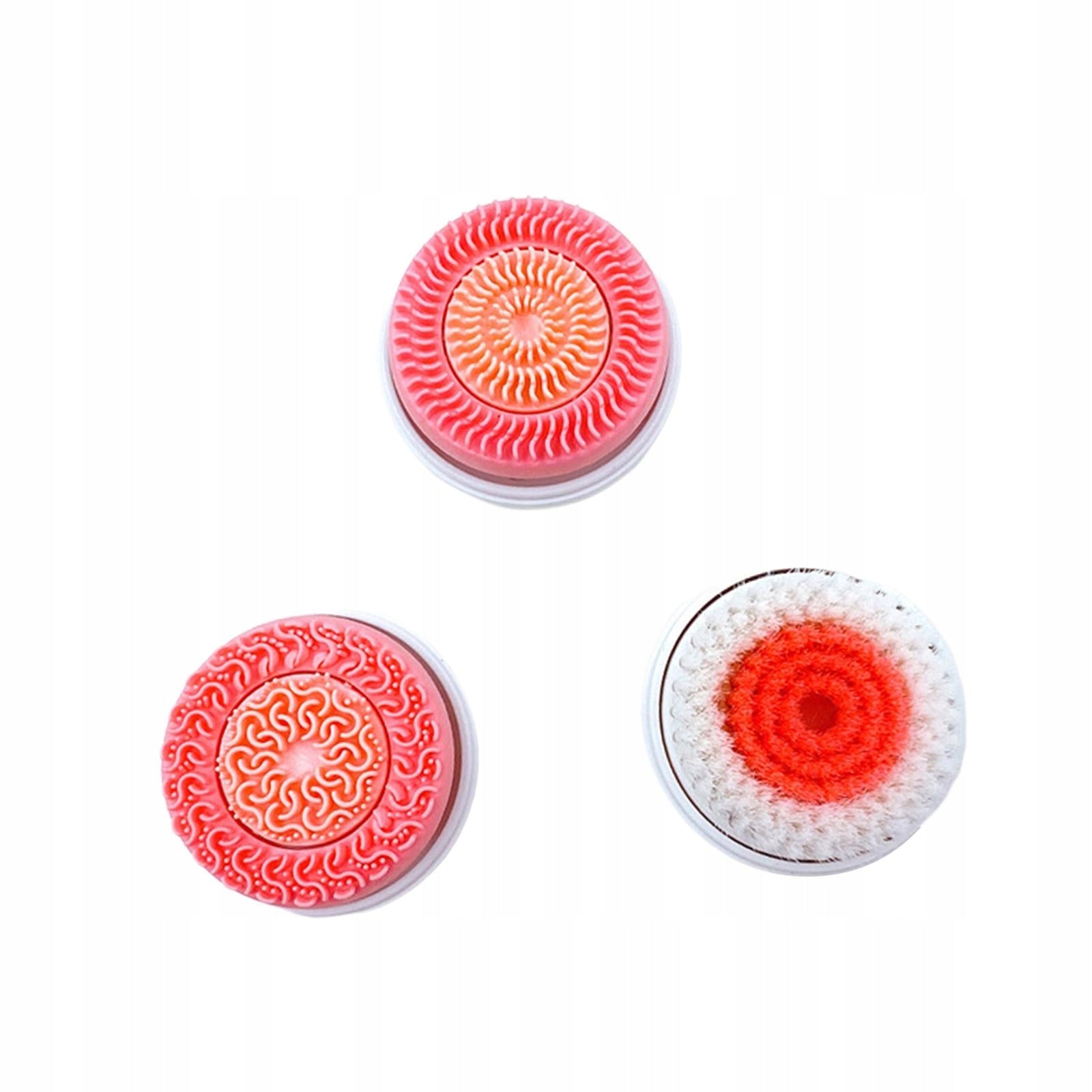 3Pcs Face Spin Brushes Heads, Deep Cleansing Exfoliating Face Scrub Pink