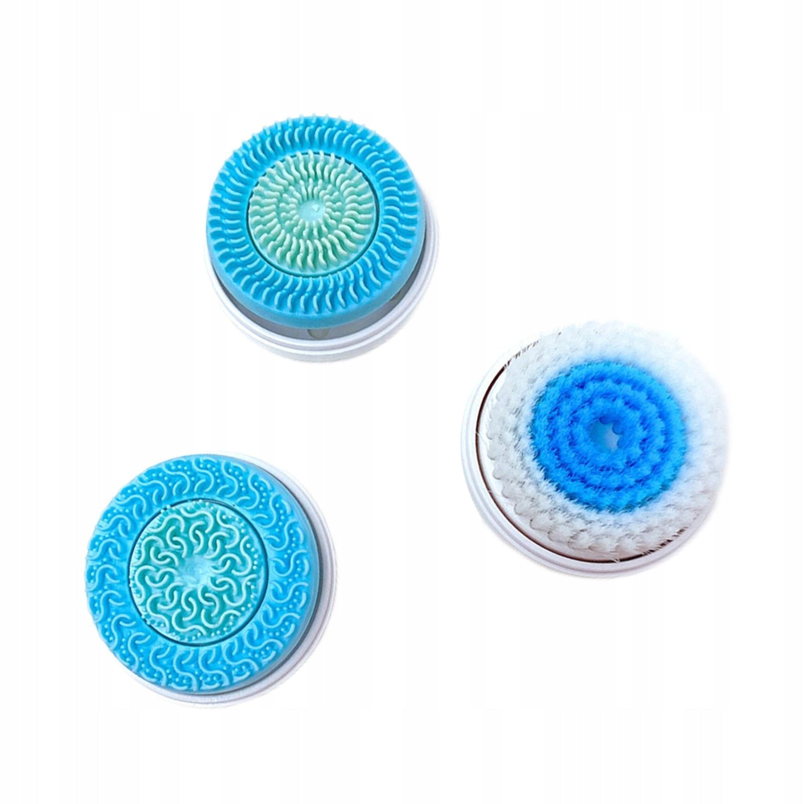3Pcs Face Spin Brushes Heads, Massager Head for Electric Cleanser Blue
