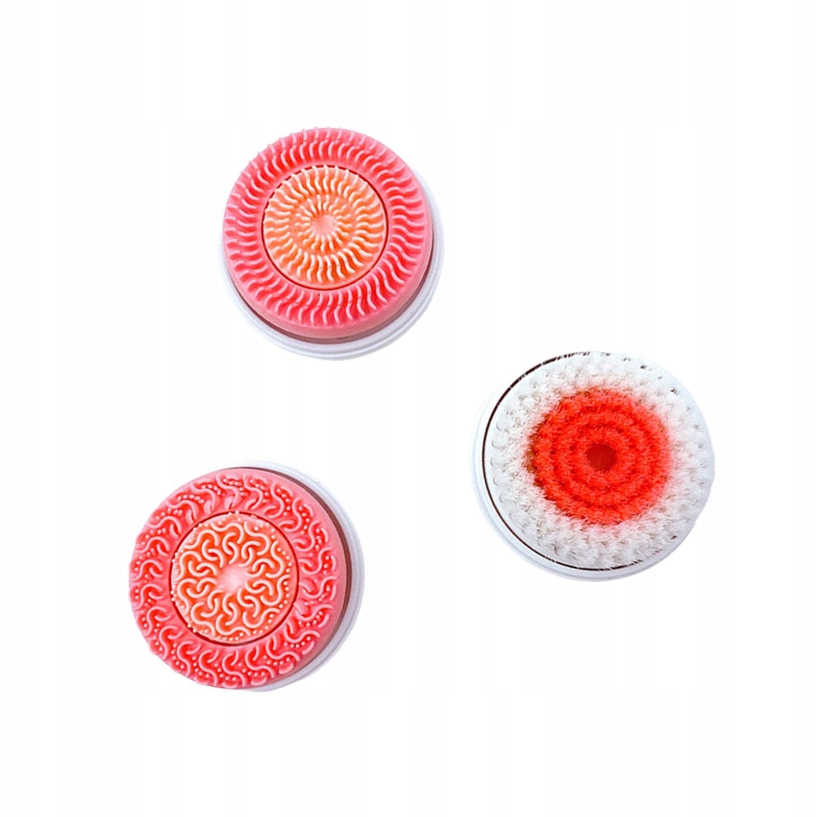 3Pcs Face Spin Brushes Heads, Massager Head for Electric Cleanser Pink