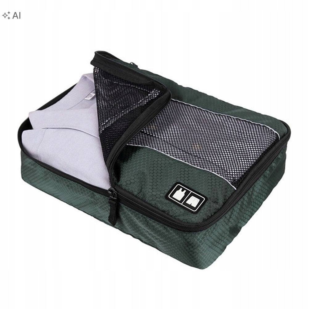 3Pcs Grey Breathable Underwear Travel Organizer Storage Bags Color gray