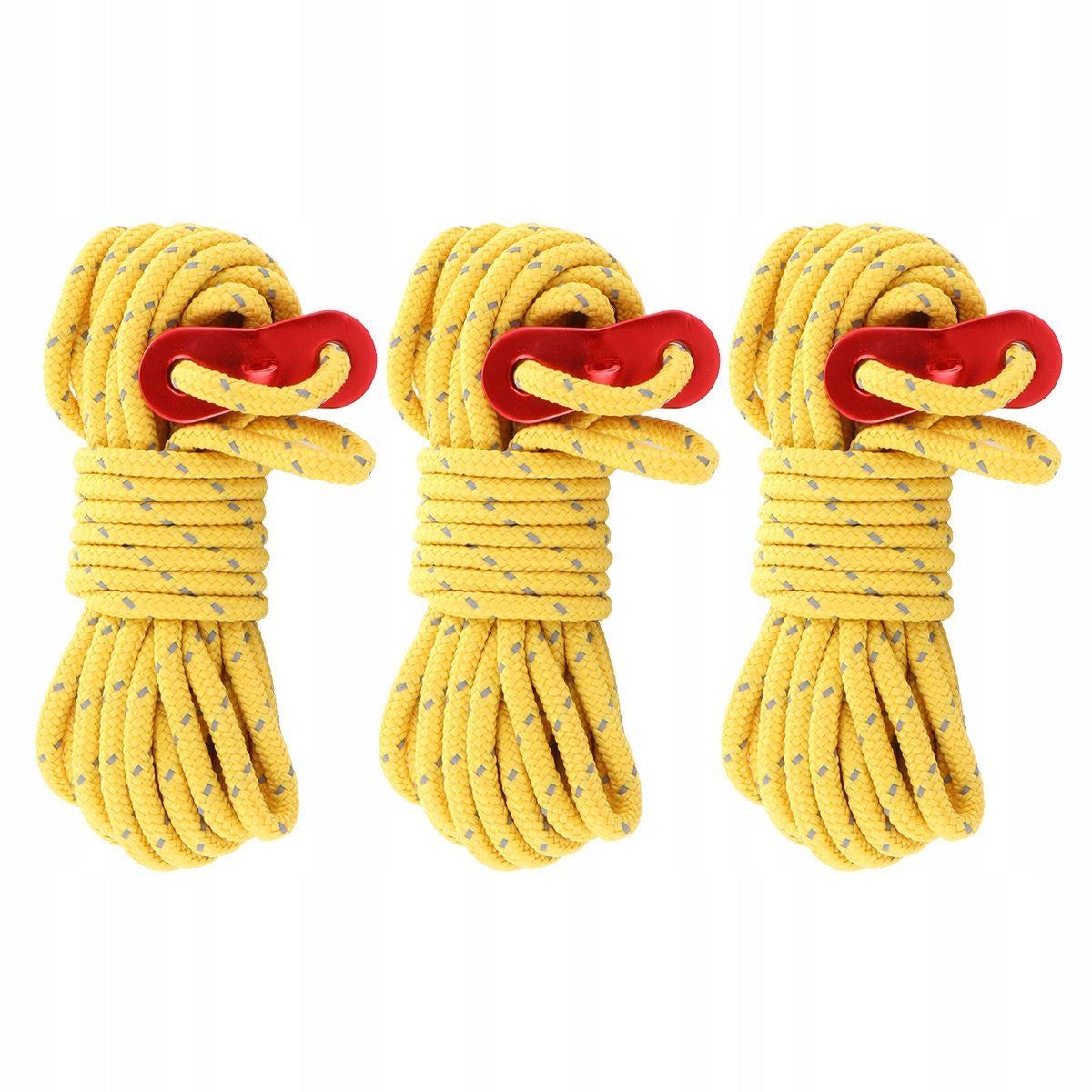 3Pcs Lightweight Yellow Camping Tent Rope with Reflective Design Manufacturer code 8691360