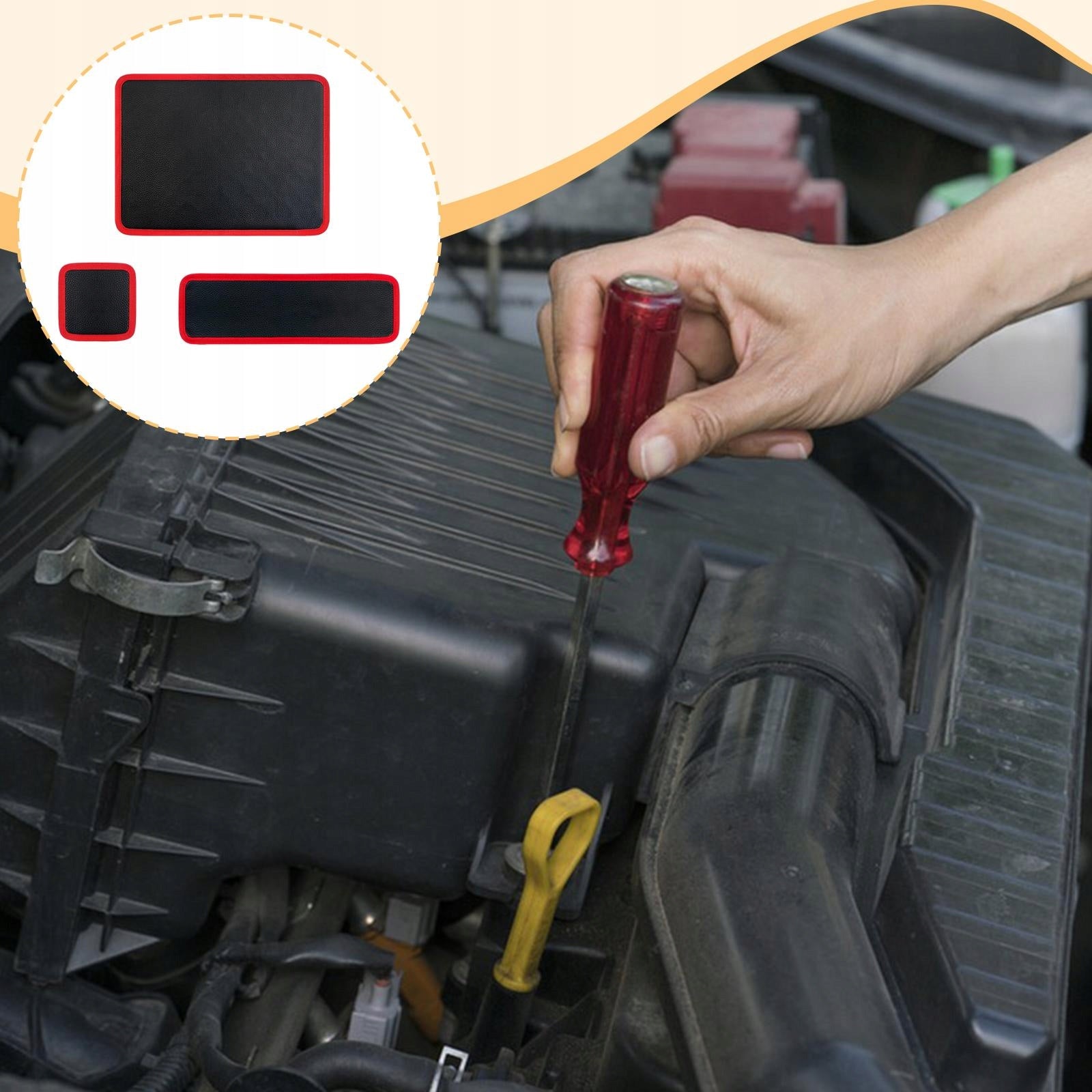 3Pcs Magnetic Tool Holder Magnetic Tool Mat Set Magnetic Mat Red EAN (GTIN) 6902713211923