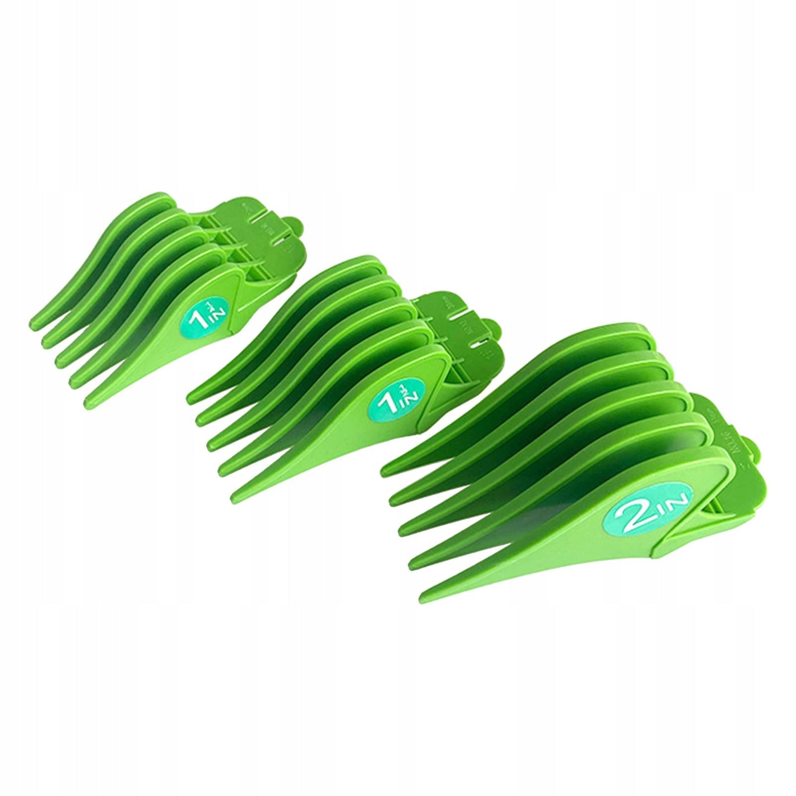 3Pcs/Set Professional Hair Limit Combs 32mm 38mm 51mm Cutting Guard Green Brand no brand