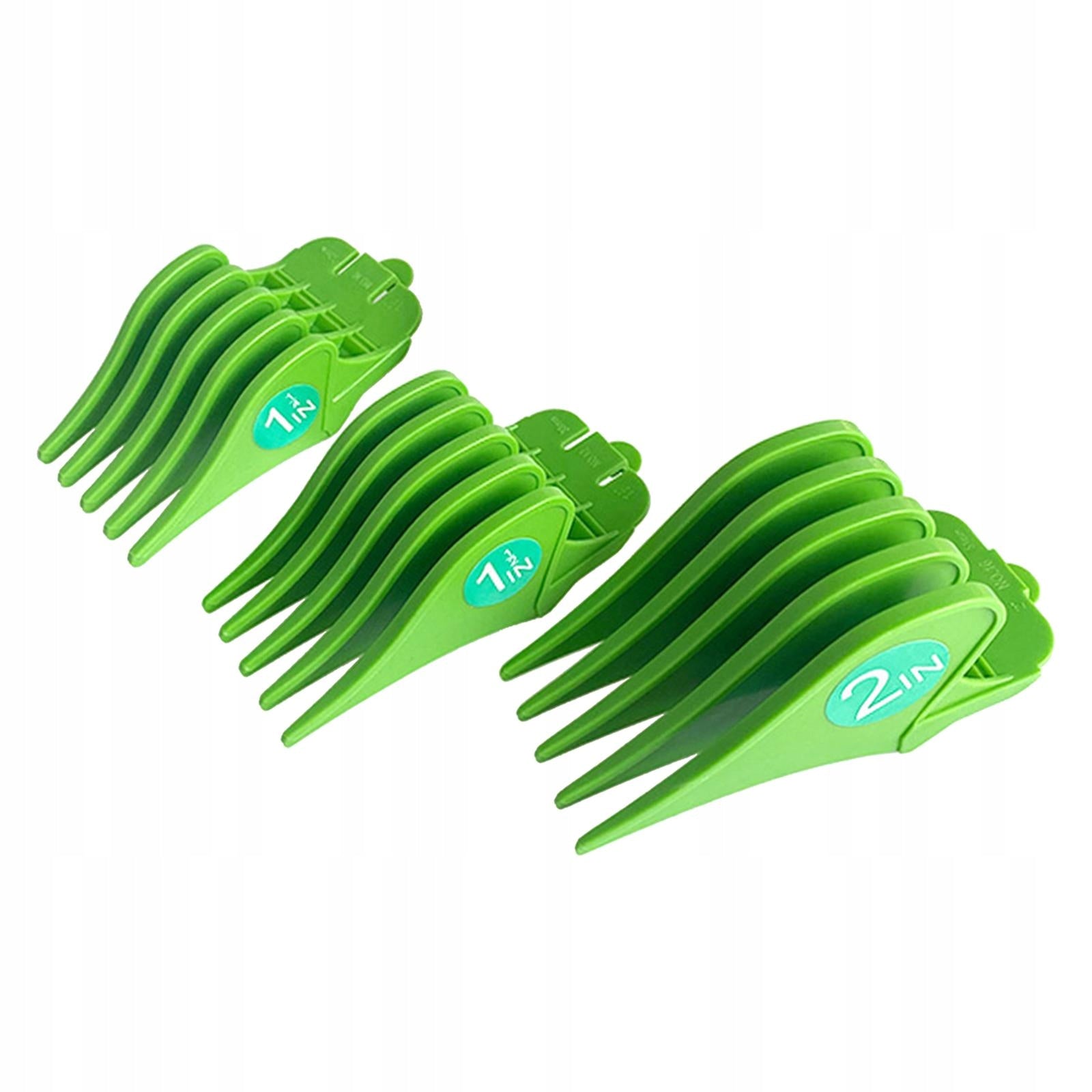3Pcs/Set Professional Hair Limit Combs 32mm 38mm 51mm Cutting Guard Green Model Osłony maszynki do strzyżenia 32mm 38mm Osłony