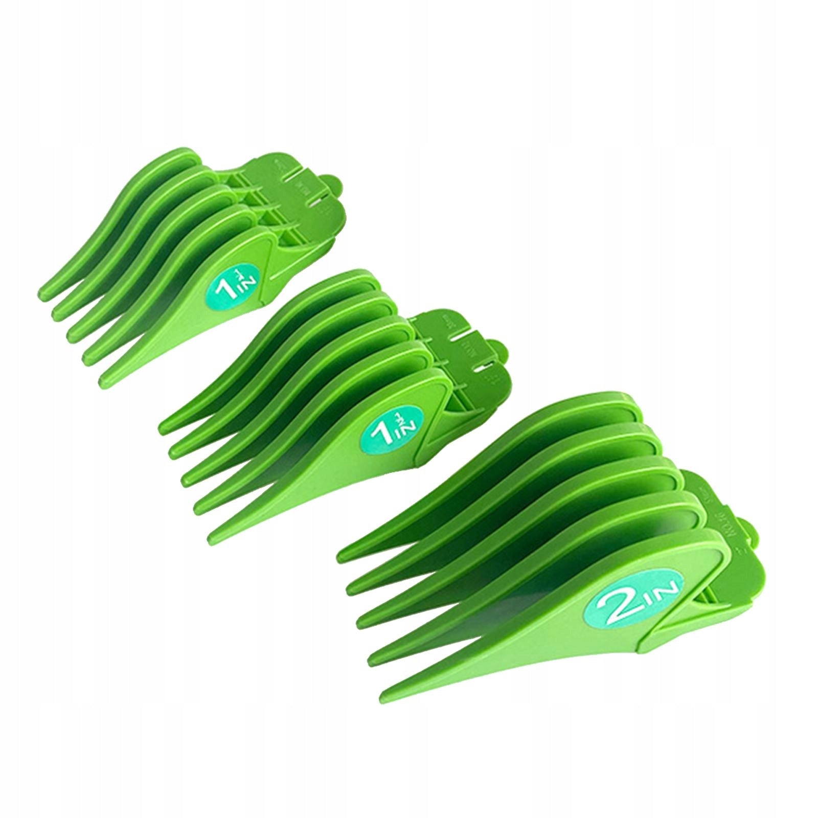 3Pcs/Set Professional Hair Limit Combs 32mm 38mm 51mm Cutting Guard Green