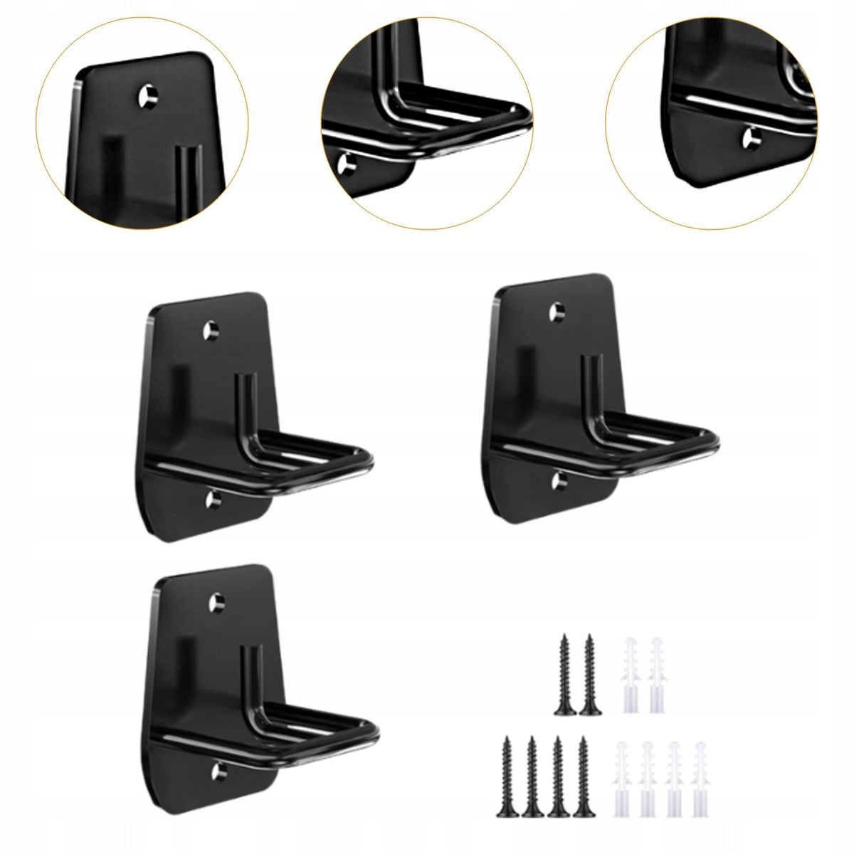 3Pcs Wall Mount Resistance Bands Anchors System for Squats Workout Packaging status original