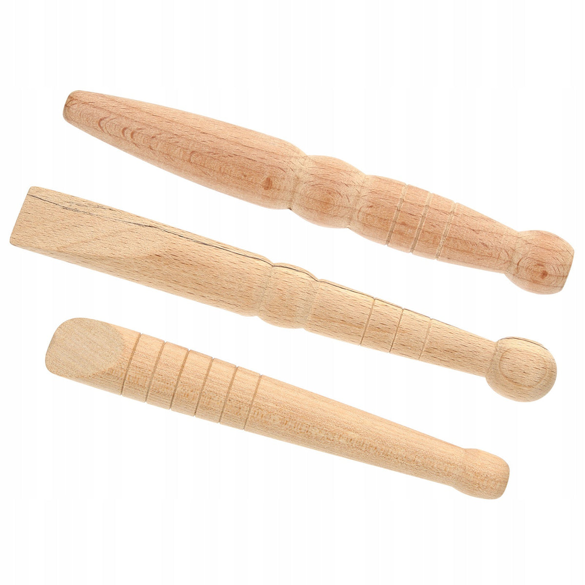 3Pcs Wooden Massage Sticks Foot & Body Reflexology Tools