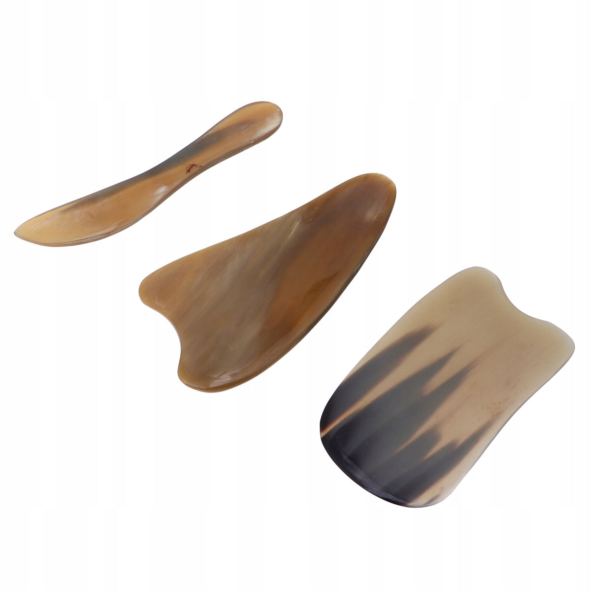3SZT MASAŻERY GUA SHA Z ROGU WOŁU, UNIWERSALNE KSZTAŁTY Brand no brand