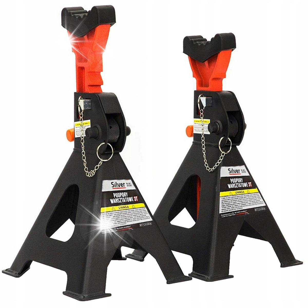 3T 2PCS SUPPORT STANDS WITH RUBBER LOCK AND SAFETY PIN