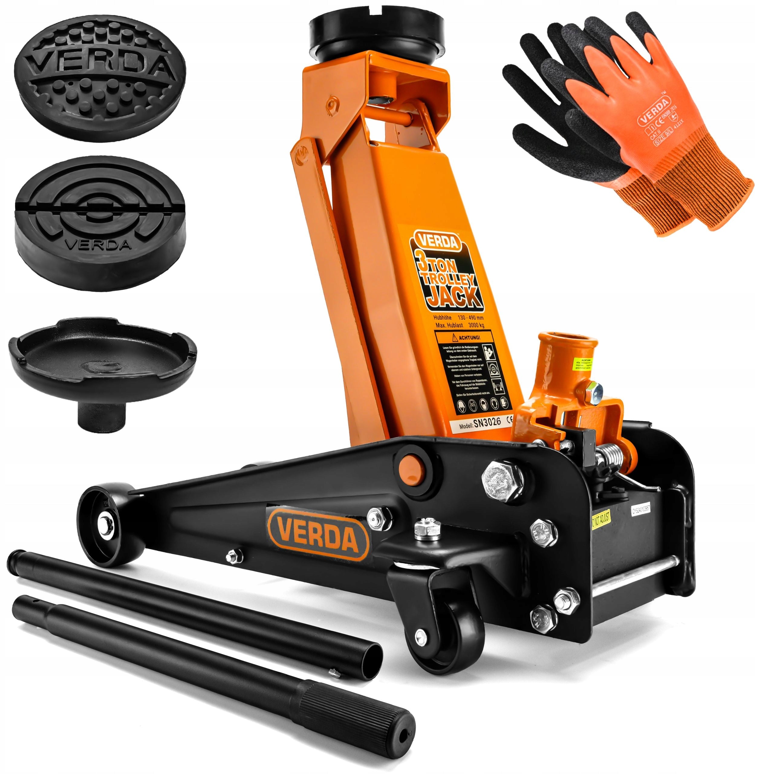 3T CAR LIFT FROG LOW PROFILE HYDRAULIC JACK 130-490mm