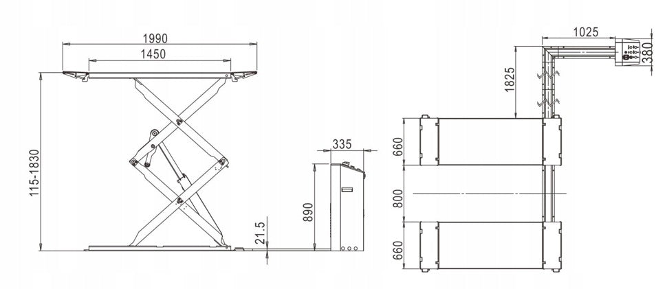 3T CAR SCISSOR LIFT F3000-AB TM-GROUP Manufacturer code F3000-AB