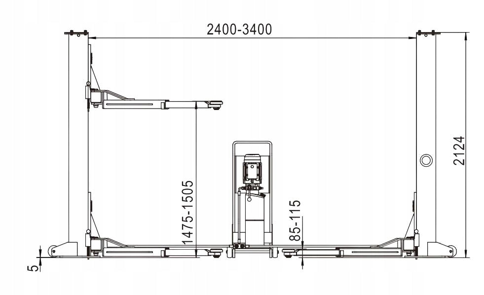 3T DUAL COLUMN MOBILE CAR WORKSHOP CHANNEL LIFT Manufacturer code SF-BM3000