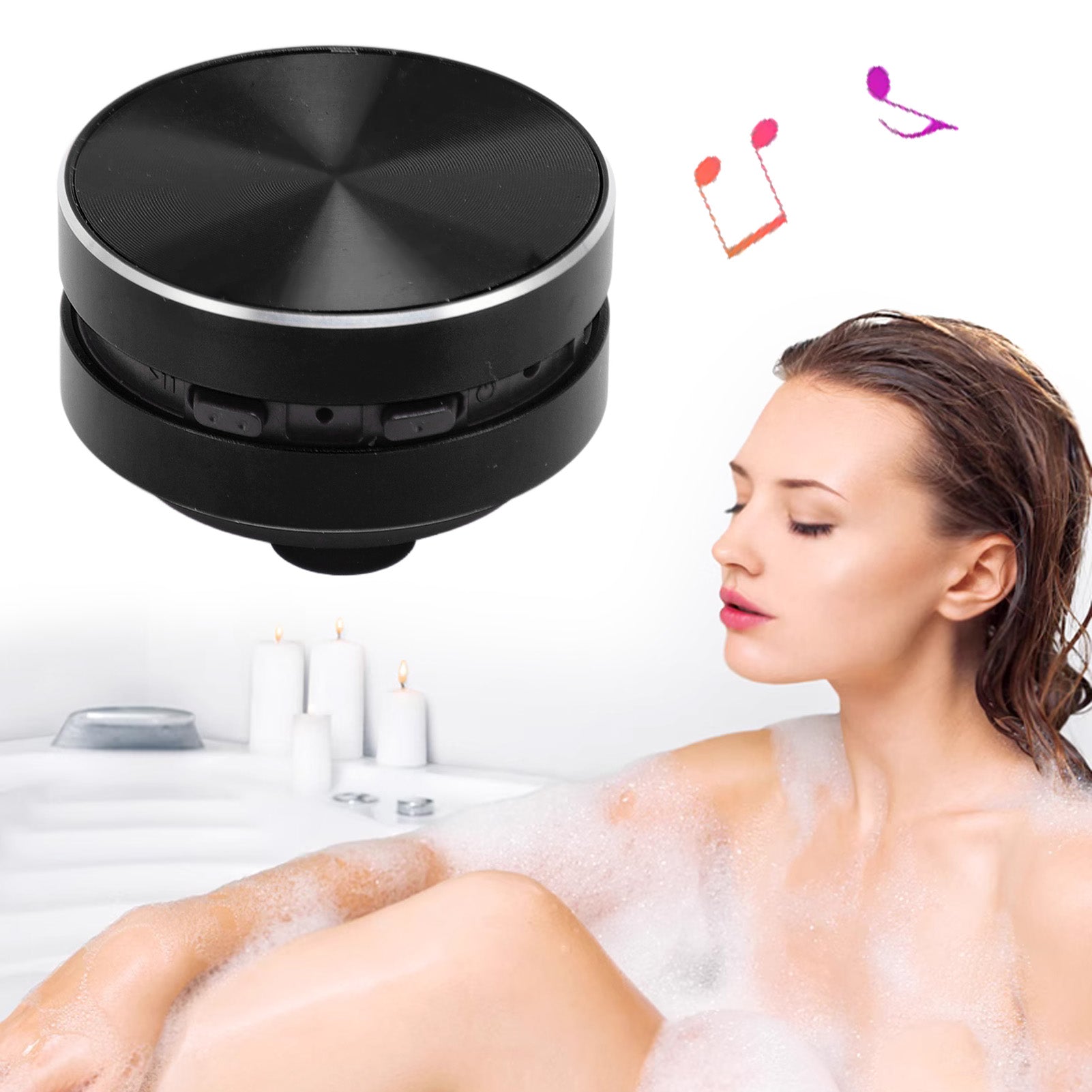 3W PORTABLE BONE CONDUCTION BLUETOOTH SPEAKER WITH SUCTION CUP BLACK Packaging status original