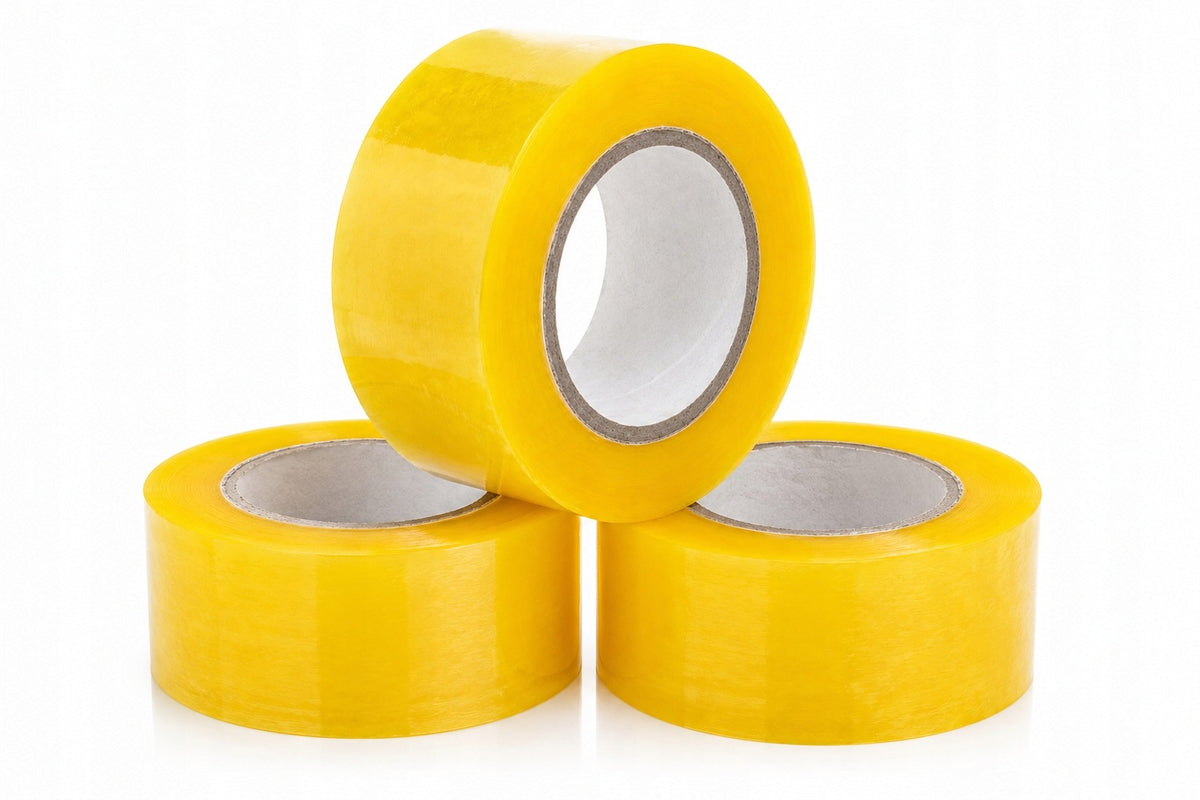 3X Adhesive Packing Tape Clear Self Adhesive Colorless 90M PREMIUM