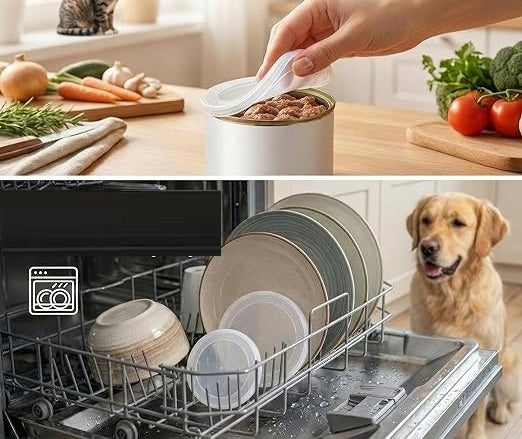 3X CLEAR PLASTIC LID FOR CANS FOOD DOG CAT CLOSURE Manufacturer code B09T9PP9KD