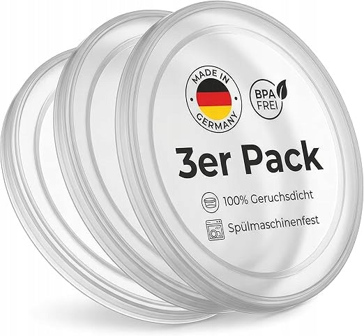 3X CLEAR PLASTIC LID FOR CANS FOOD DOG CAT CLOSURE