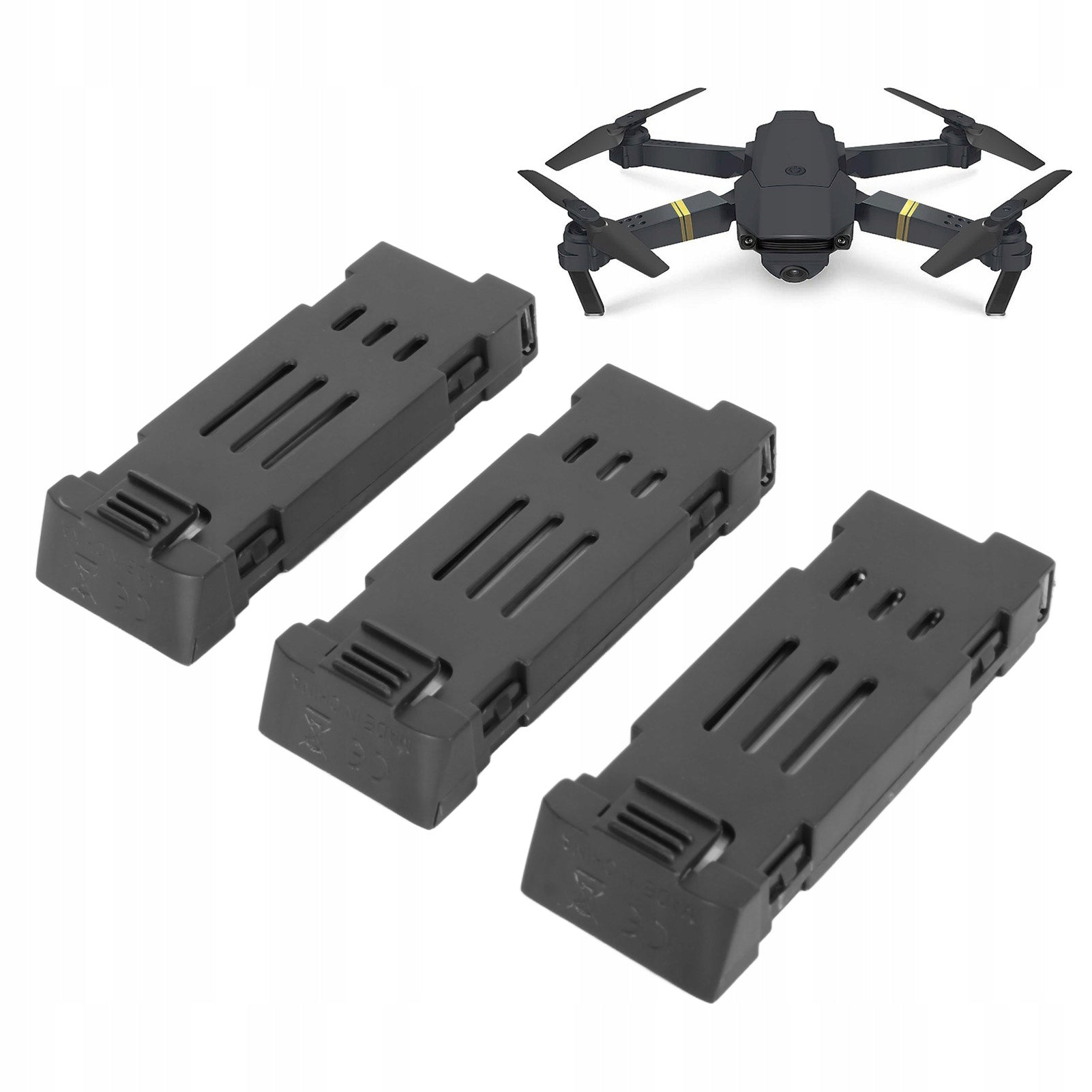3X LITHIUM BATTERY RC DRONE 3,7V 1800MAH FOR E58 E68 JY109 998