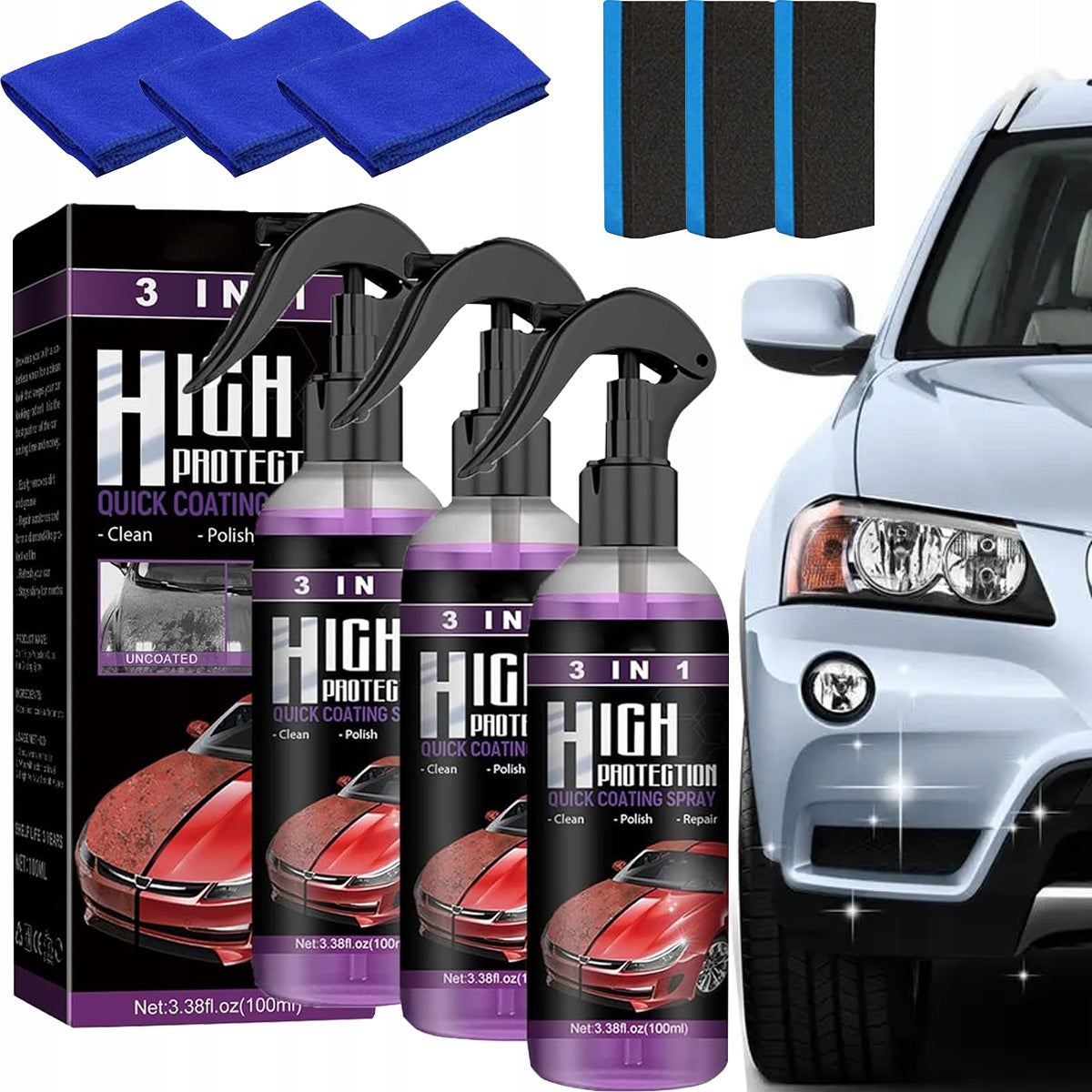 3X Nano Car Scratch Repair Spray