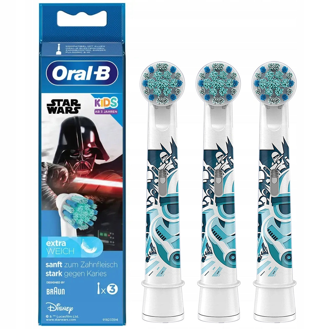 3X ORIGINAL TIP FOR ELECTRIC TOOTHBRUSH ORAL-B EB10S STAR WARS