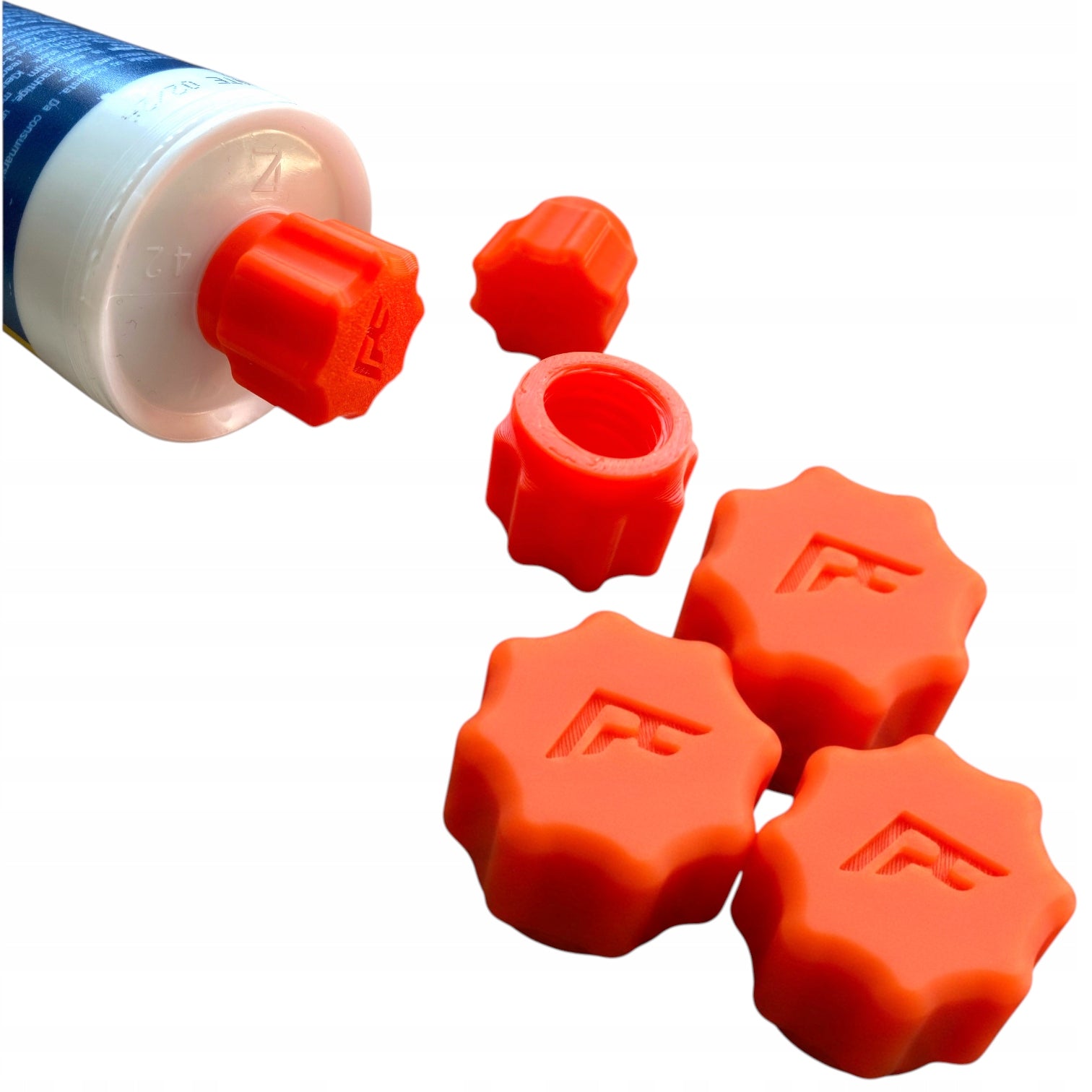 3X PLUG NUT FOR SILICONE GLUE TUBES ACRYLIC AGAINST DRYING