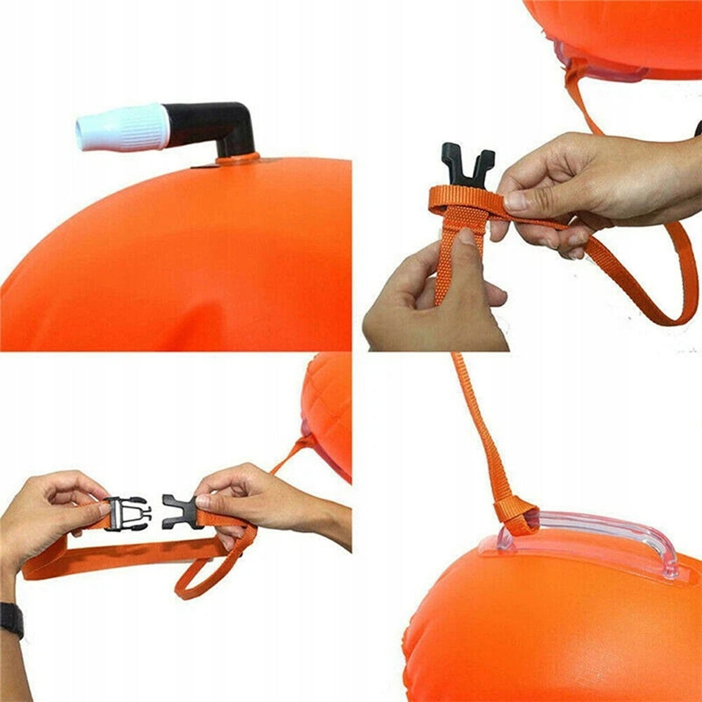 3X SAFETY BUOY INFLATABLE SWIMMING BUOY DRY POCKET FOR adult children EAN (GTIN) 6907228948593