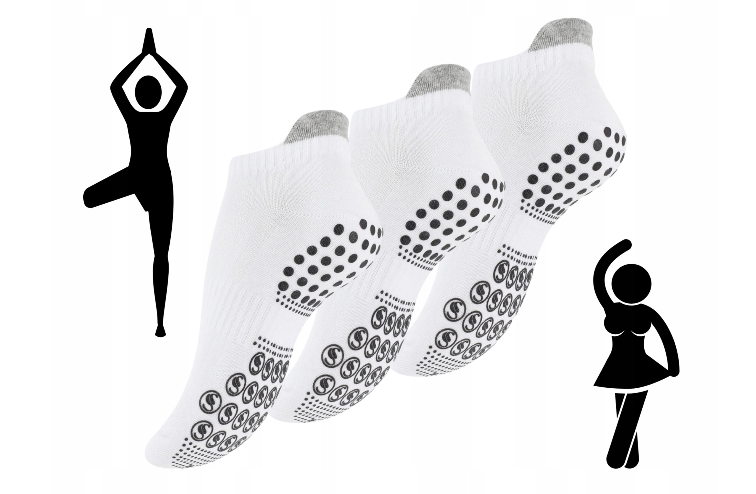 Kurze Socken für Damen aus gekämmter Baumwolle Stark Soul 2124, 3 Paar, farbig 