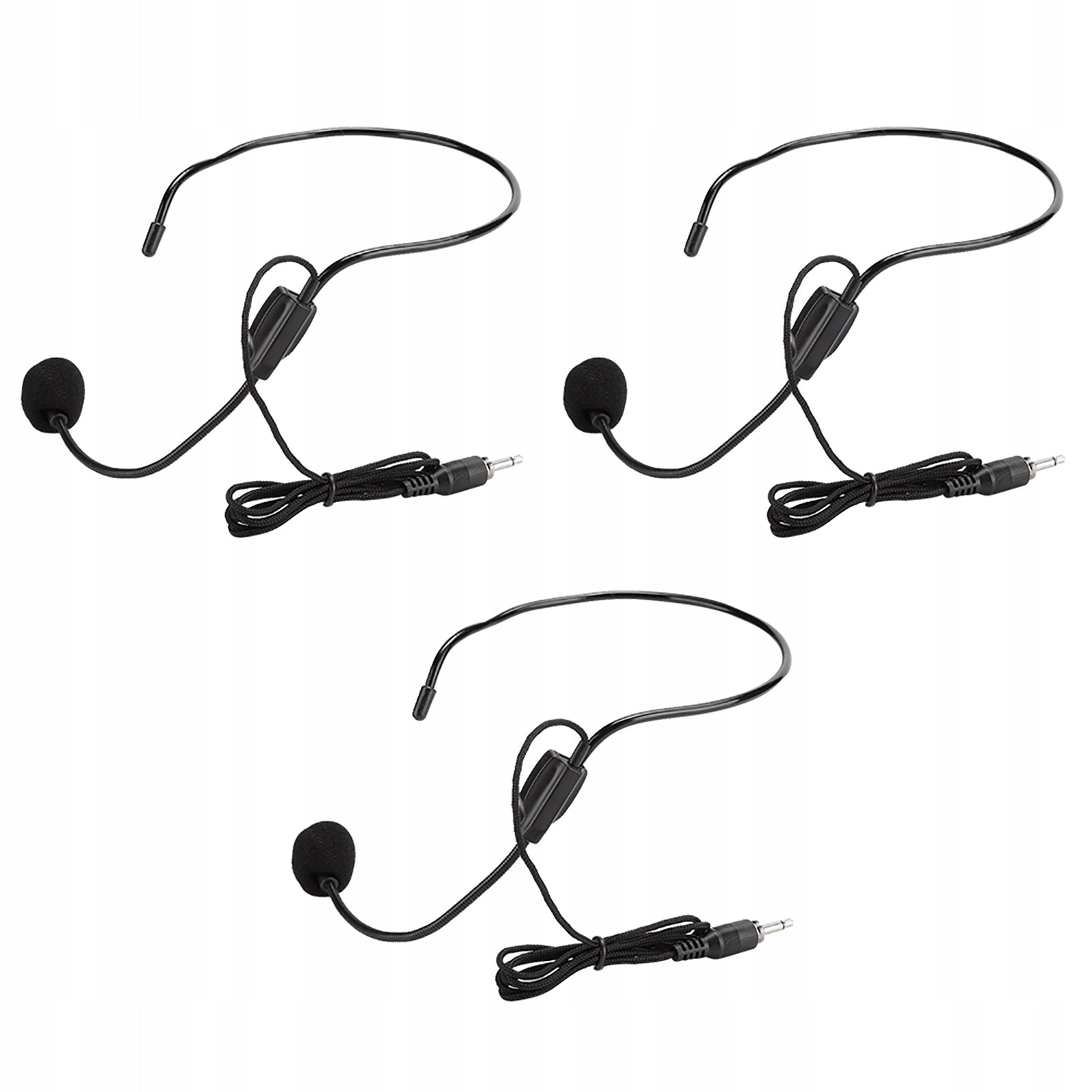 3X WIRED HEAD MICROPHONE 1M MICROPHONE KIT 50 – 16000HZ