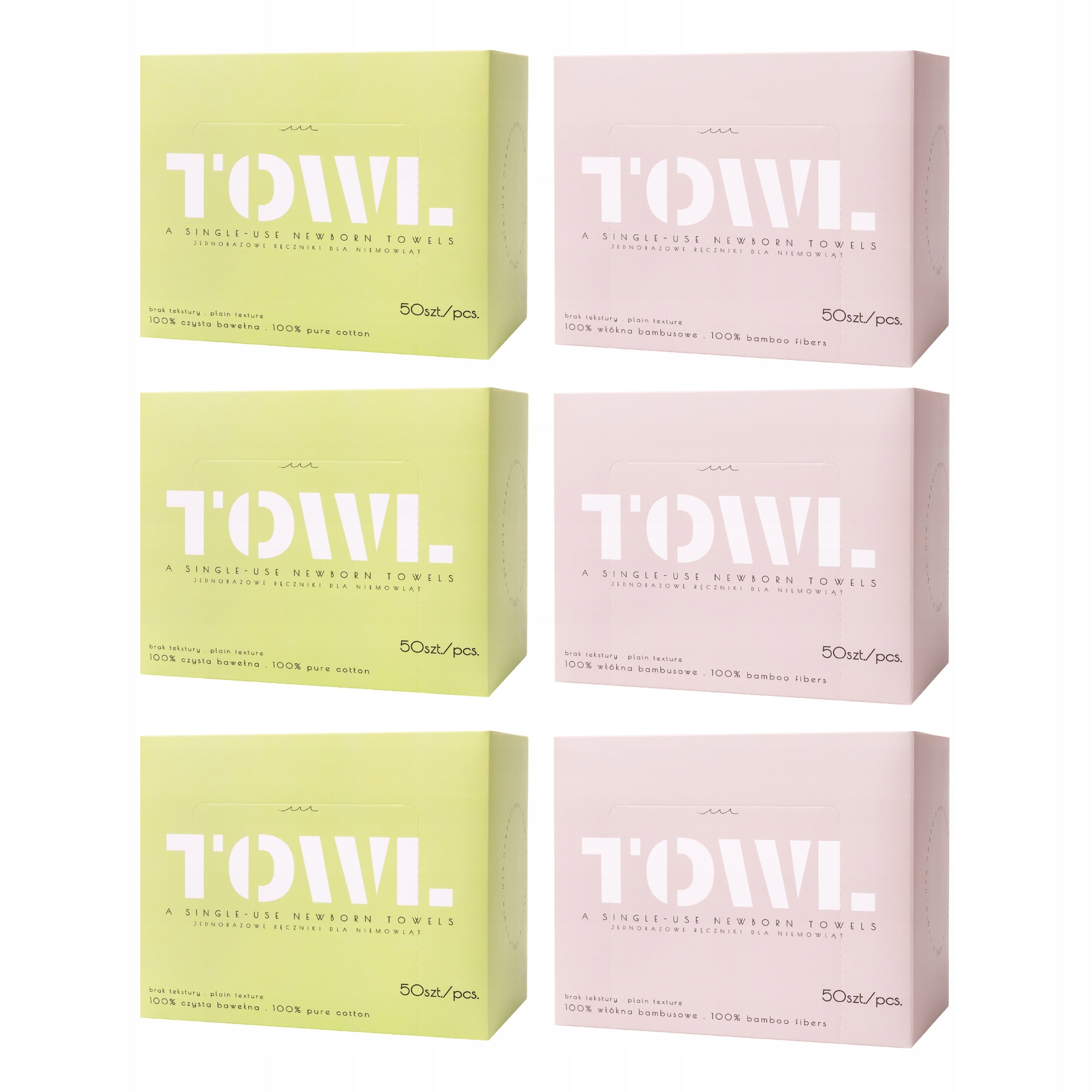 3XDISPOSABLE BABY TOWELS 100 pcs COTTON + BAMBOO|TOWL NEWBORN