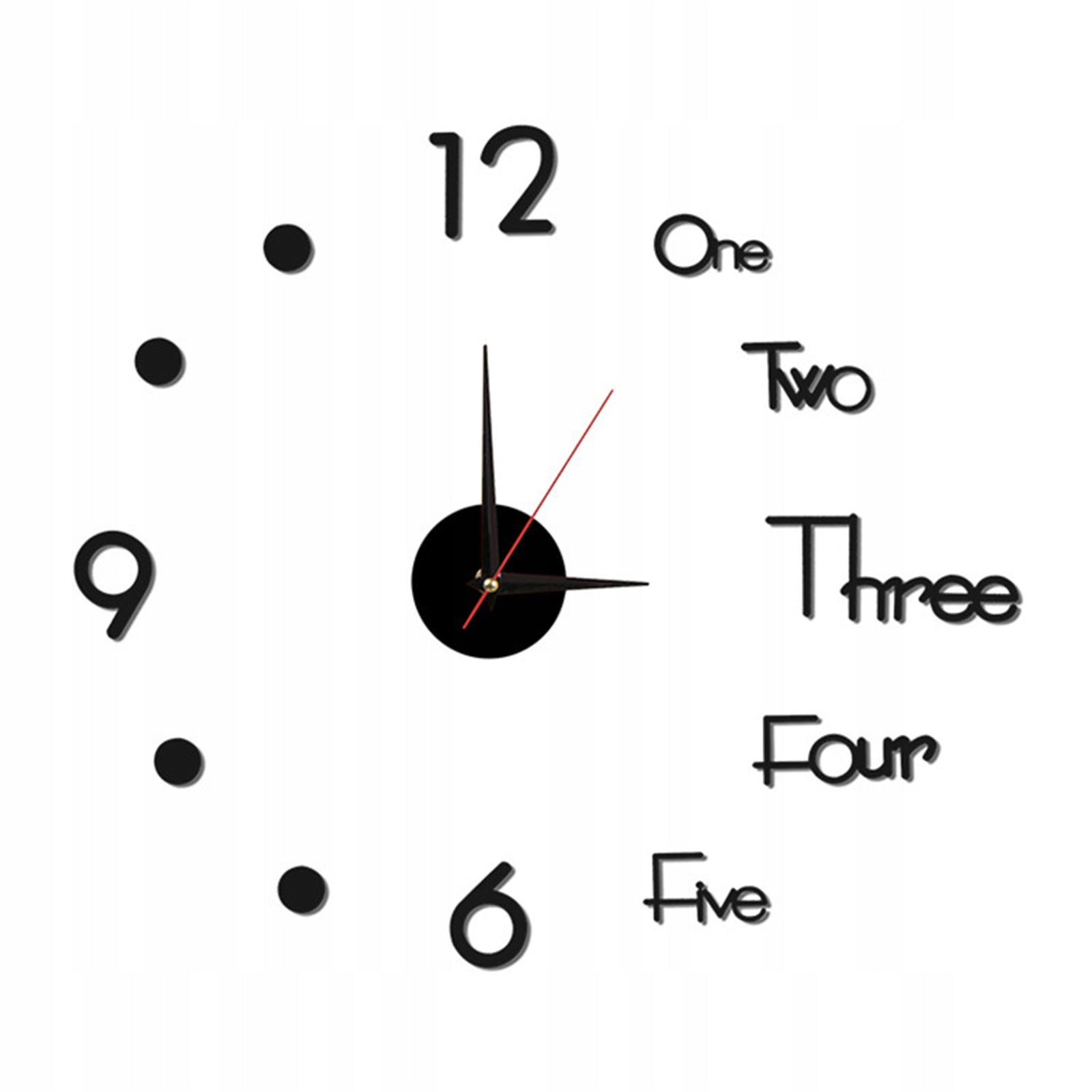 3d wall clock amazon creative acrylic wall clock diy mute zeg Brand no brand
