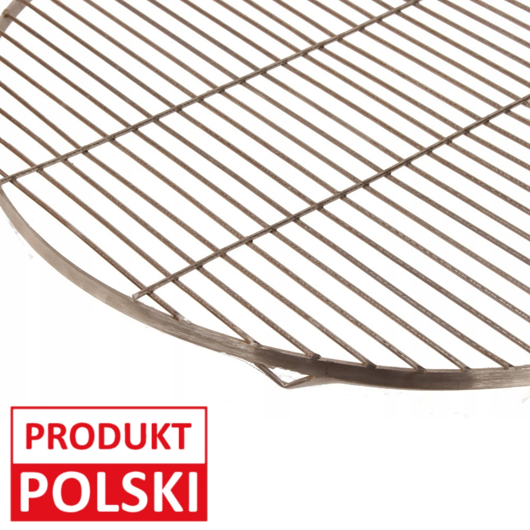 Grilis 80 cm apvali pakabinama nerūdijančio plieno grotelė su grandine