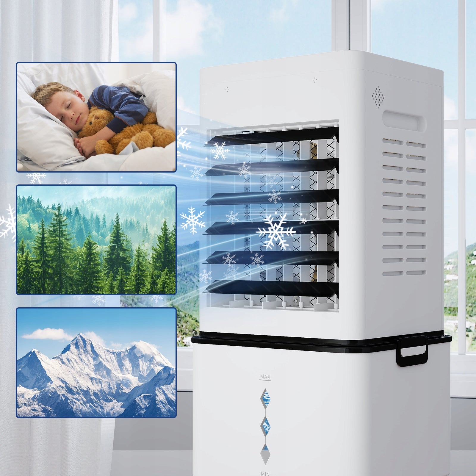 3in1 Evaporative Air Cooler 20L Air Conditioner Fan Remote Control Packaging status original