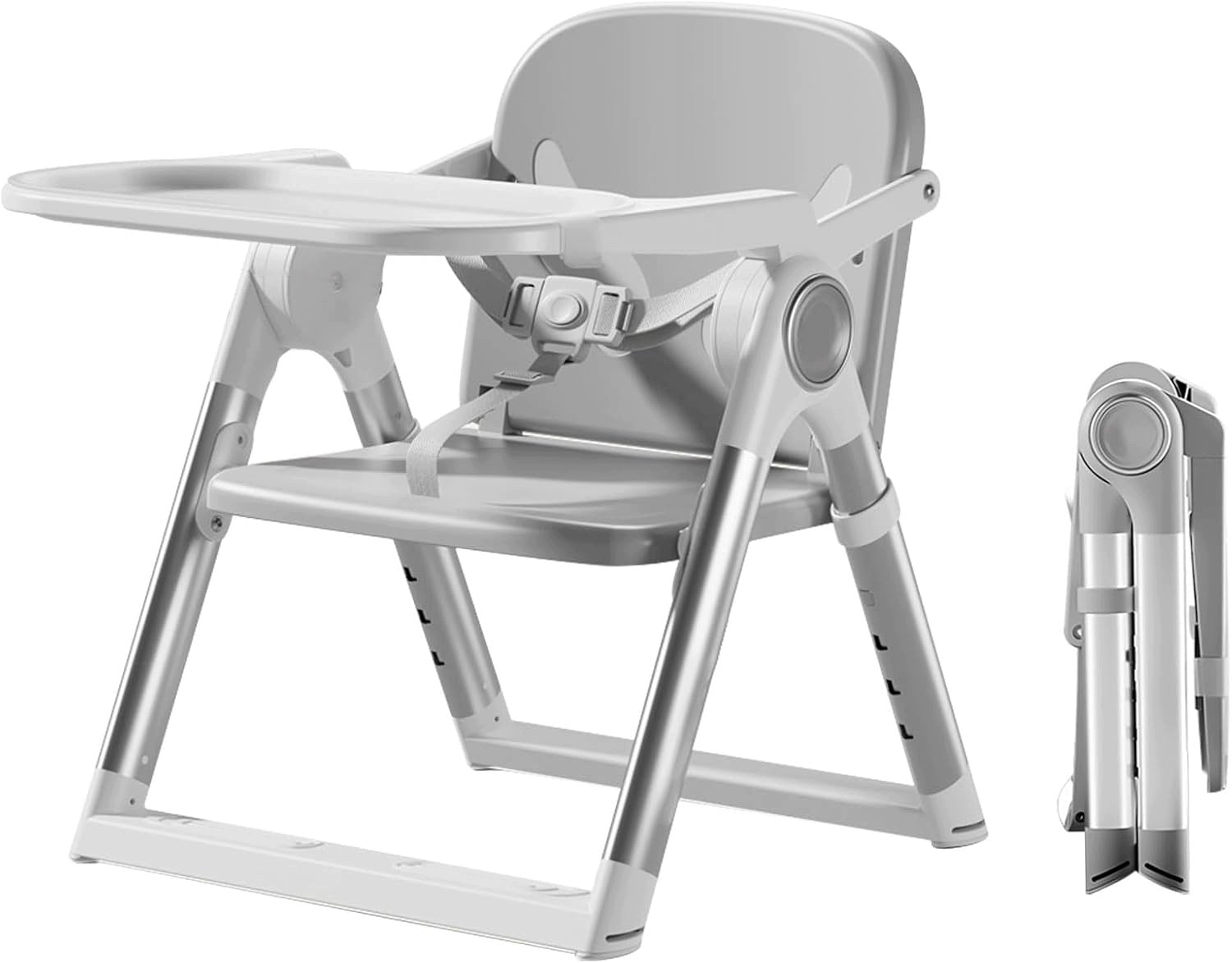 3in1 Feeding Chair | Folding | Adjustable Height | Grey