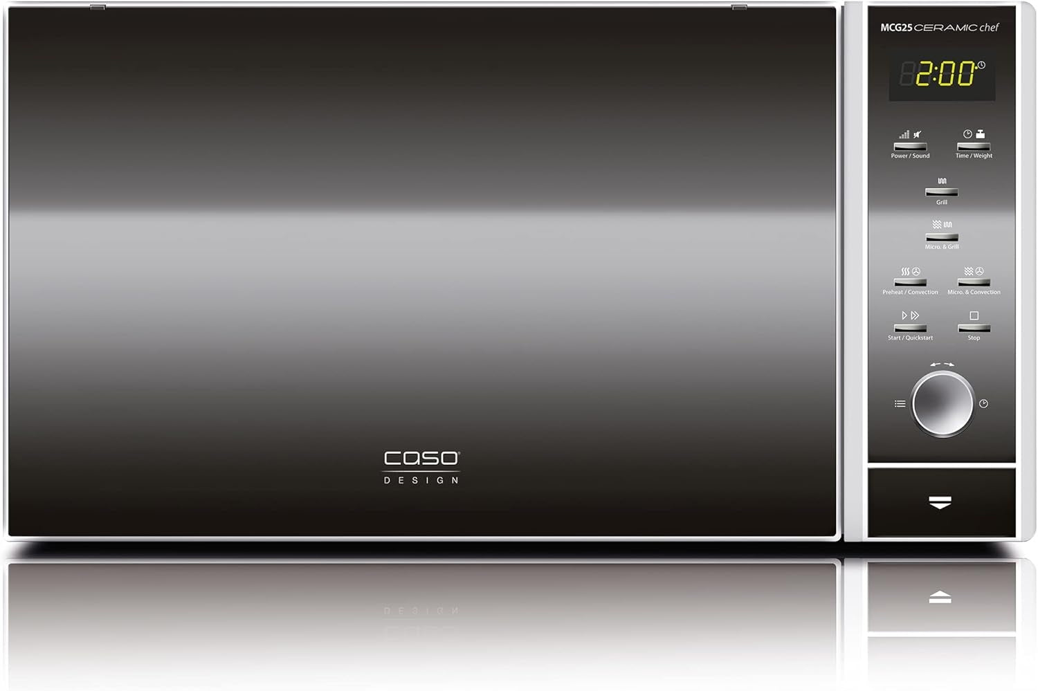 3in1 Freestanding Microwave Oven Caso MCG 25 Ceramic Chef
