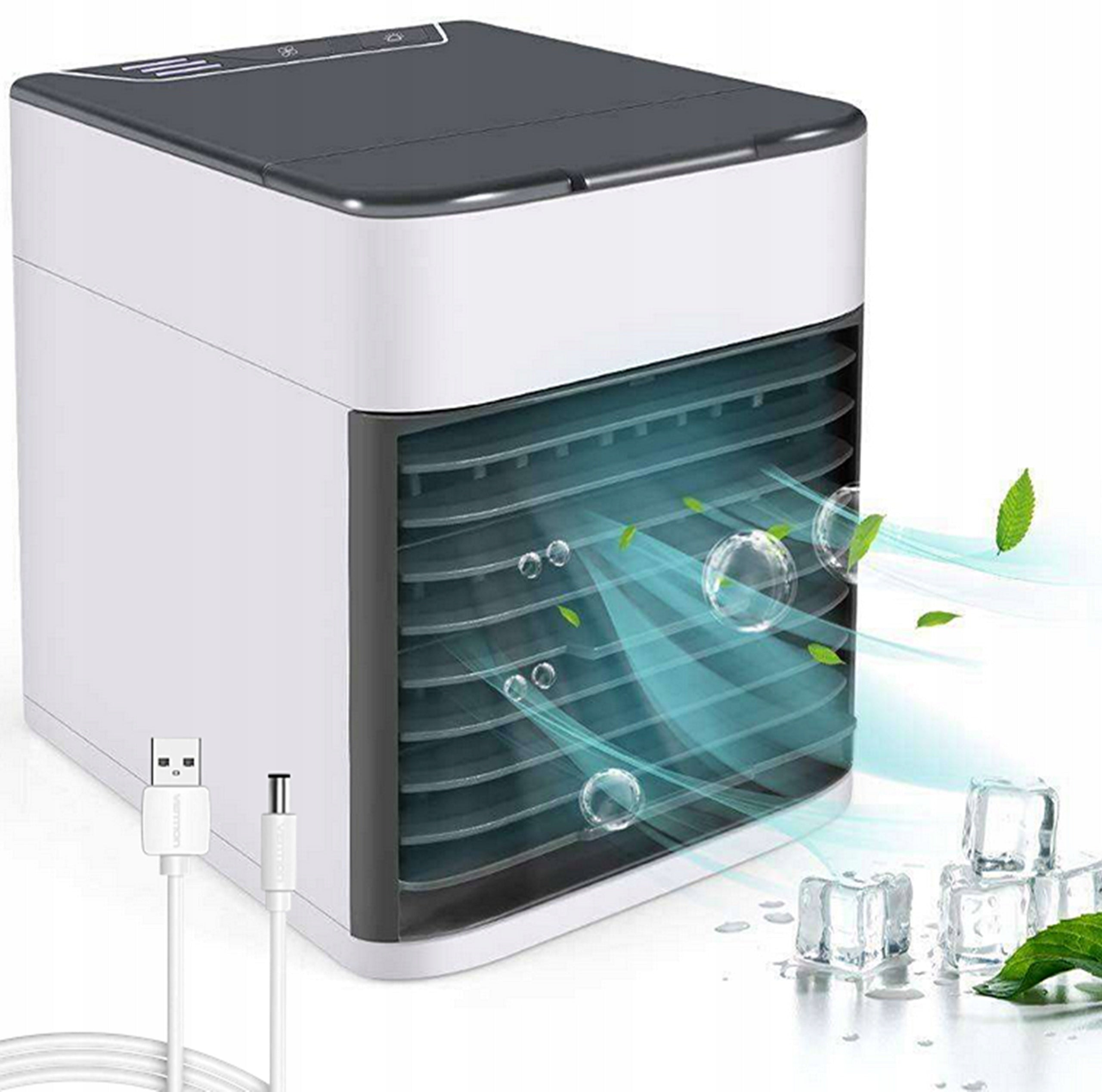 3in1 PORTABLE USB AIR CONDITIONER FOR WATER/ICE - COOLING FAN FOR HOME