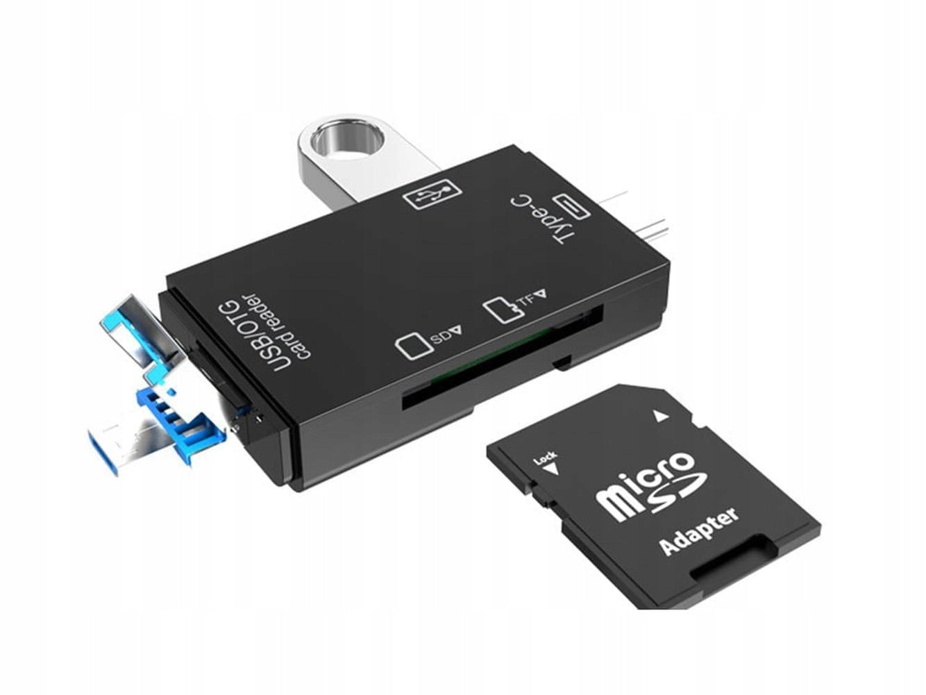 3in1 SD microSD memory card reader USB 3.0 C tape 480Mb/s