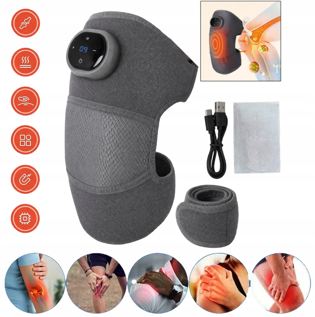 3in1 Vibration Massager with Knee Heating, Elbows, Arms Color Grey Manufacturer code Masażer Kolana Bark