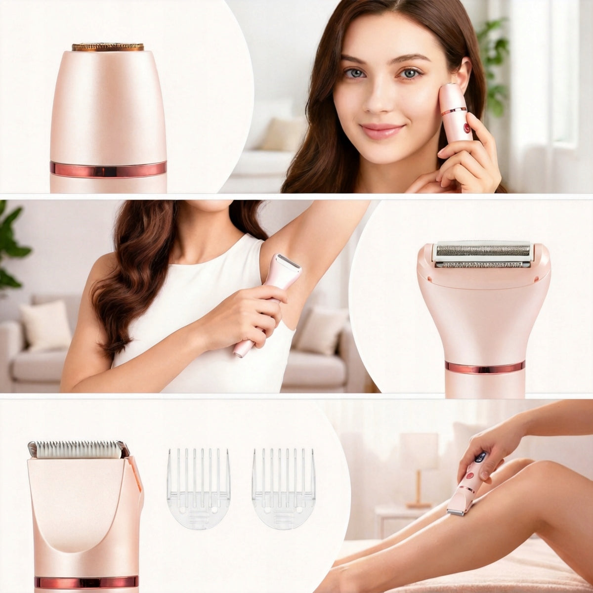 3in1 Women's Shaver Shaving Machine for Women with LCD Display Type hybrid